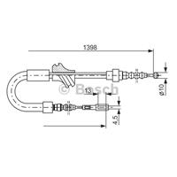 BOSCH Handbremsseil 1 987 477 200 Bremsseil,Seilzug Feststellbremse AUDI,80 89, 89Q, 8A, B3,CABRIOLET 8G7, B4,COUPE 89, 8B,90 89, 89Q, 8A, B3