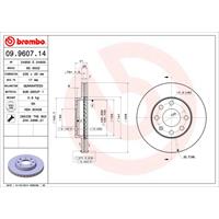 2 Remschijven Brembo 09.9607.14