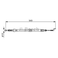 Seilzug, Feststellbremse | BOSCH (1 987 477 706)