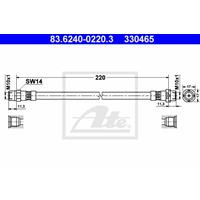 Bremsschlauch Hinterachse ATE 83.6240-0220.3