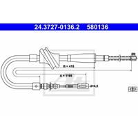 Seilzug, Feststellbremse | ATE (24.3727-0136.2)