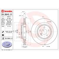 Bremsscheibe Hinterachse Brembo 09.B842.31