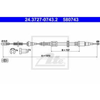 opel Handremkabel 24372707432