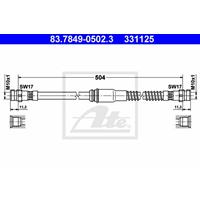 ATE Bremsschläuche 83.7849-0502.3 Bremsschlauch VW,AUDI,SKODA,GOLF V 1K1,GOLF VI 5K1,EOS 1F7, 1F8,SCIROCCO 137, 138,A3 8P1,A3 Sportback 8PA