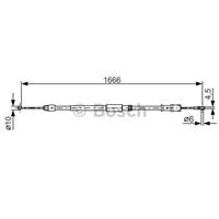 BOSCH Handbremsseil 1 987 482 032 Bremsseil,Seilzug Feststellbremse VW,MERCEDES-BENZ,CRAFTER 30-50 Kasten 2E_,CRAFTER 30-35 Bus 2E_