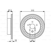 lexus Remschijf achter BD1458
