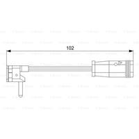 Waarschuwingscontact, remvoering-/blokslijtage BOSCH, u.a. für Mercedes-Benz