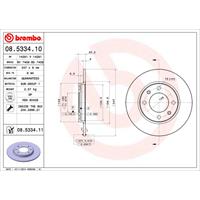2 Remschijven Brembo Vernis Uv 08.5334.11