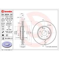 2 Remschijven Brembo Vernis Uv 09.8304.21