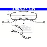 Feder, Bremssattel | ATE (11.8116-0006.2)