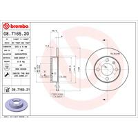 Remschijf COATED DISC LINE BREMBO, Remschijftype: Massief, u.a. für Seat, VW