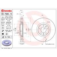 1 Remschijf Brembo Vernis Uv 09.7680.11