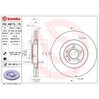 1 Remschijf Brembo Vernis Uv 09.a815.11
