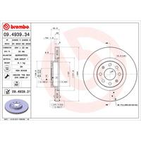 Bremsscheibe 'COATED DISC LINE' | BREMBO (09.4939.31)