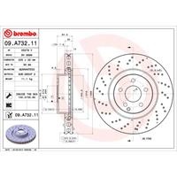 1 Disque De Frein Brembo Vernis Uv 09.a732.11
