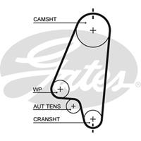 Getande riem PowerGrip GATES, u.a. für Opel, Chevrolet, Daewoo, Vauxhall