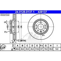 opel Remschijf 24012801371