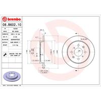 Set van 2 Remschijven achterzijde Brembo premium HONDA JAZZ III 1.3 i