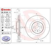 1 Remschijf Brembo Vernis Uv 09.r103.11