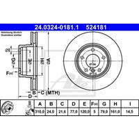 bmw Powerdisc remschijf geventileerd 24032401811