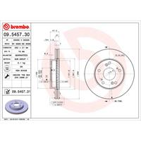 Remschijf COATED DISC LINE BREMBO, Remschijftype: Binnen geventileerd, u.a. für Honda