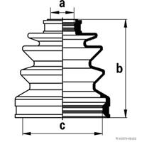 Faltenbalgsatz, Antriebswelle Jakoparts J2884001