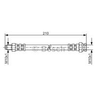 BOSCH Bremsschläuche 1 987 476 877 Bremsschlauch FIAT,LANCIA,BRAVO II 198,PANDA 312,500L,PANDA VAN 312,DELTA III 844