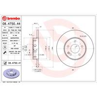 2 Remschijven Brembo Vernis Uv 08.4750.41
