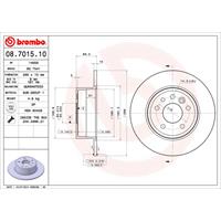 Remschijf BREMBO, Remschijftype: Massief, u.a. für Vauxhall, Opel