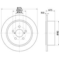 hellapagid Bremsscheibe | HELLA PAGID (8DD 355 114-641)