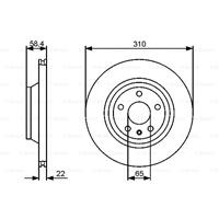 Bremsscheibe Hinterachse Bosch 0 986 479 466