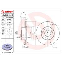 2 Remschijven Brembo 09.5904.14