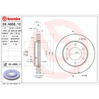 COATED DISC LINE BREMBO, Remschijftype: Binnen geventileerd, u.a. für Fiat, Mitsubishi