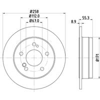 mercedes Remschijf Gecoat 52105PRO 8DD355100961