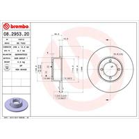 2 Remschijven Brembo 08.2953.20