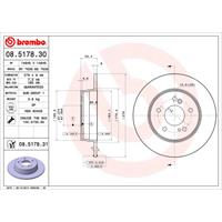 Remschijf COATED DISC LINE BREMBO, Remschijftype: Massief, u.a. für Mercedes-Benz, Chrysler