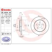 Bremsscheibe 'COATED DISC LINE' | BREMBO (08.A534.31)