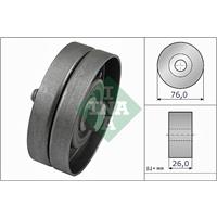 Geleide rol/omdraairol, Poly V-riem INA, Diameter (mm)76mm, u.a. für VW, Seat