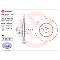 Remschijf COATED DISC LINE BREMBO, Remschijftype: Massief, u.a. für Ford, Jaguar