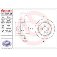 2 remschijven brembo 08.3947.24