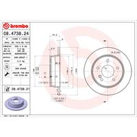 2 Remschijven Brembo Vernis Uv 08.4738.21