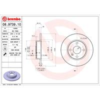 2 Remschijven Brembo 08.9739.10