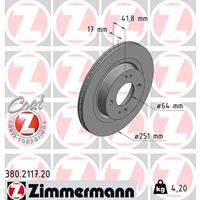 Bremsscheibe Vorderachse Zimmermann 380.2117.20