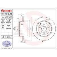 Remschijf COATED DISC LINE BREMBO, Remschijftype: Massief, u.a. für Land Rover