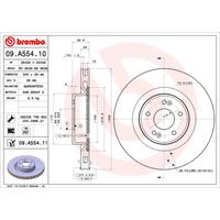 Remschijf COATED DISC LINE BREMBO, Remschijftype: Binnen geventileerd, u.a. für Hyundai