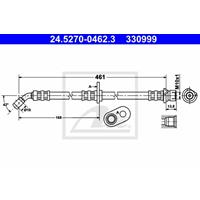 Bremsschlauch Hinterachse rechts ATE 24.5270-0462.3