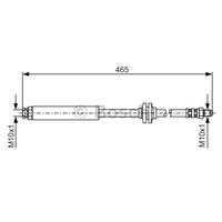 BOSCH Bremsschläuche 1 987 476 079 Bremsschlauch FIAT,PANDA 169,PANDA Van 169