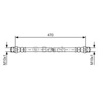 BOSCH Bremsschläuche 1 987 476 392 Bremsschlauch MERCEDES-BENZ,T1 Bus 601,T1 Pritsche/Fahrgestell 602,T1 Kasten 602