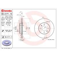 Remschijf COATED DISC LINE BREMBO, Remschijftype: Binnen geventileerd: , u.a. für KIA, Hyundai
