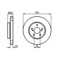 BOSCH Remschijven TOYOTA 0 986 478 584 4351220470,4351220480,4351220490 Remschijf 4351220580,4351220700,4351220701,4351221010